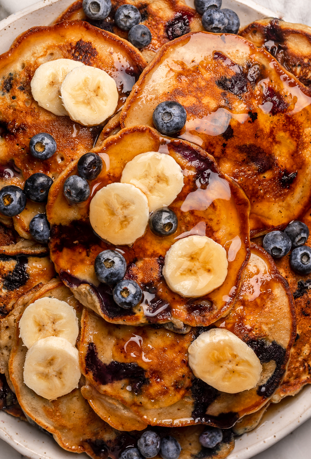 Skip the Banana Bread: Healthier Blueberry Banana Pancakes